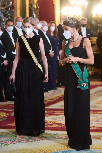 La reine Letizia d'Espagne et Laura Mattarella à Madrid, le 16 novembre 2021