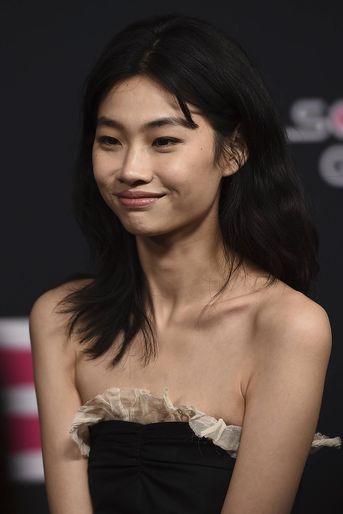 Jung Ho-yeon lors d'un événement pour la série Netflix «Squid Game» à Los Angeles le 8 novembre 2021