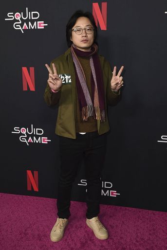 Jimmy O. Yang lors d'un événement pour la série Netflix «Squid Game» à Los Angeles le 8 novembre 2021