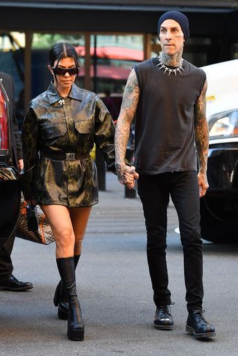 Kourtney Kardashian et Travis Barker à New York le 14 octobre 2021