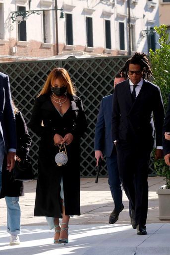 Beyoncé et Jay-Z au mariage d'Alexandre Arnault et Géraldine Guyot à Venise, le 16 octobre 2021.