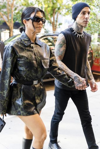 Kourtney Kardashian et Travis Barker à New York le 14 octobre 2021
