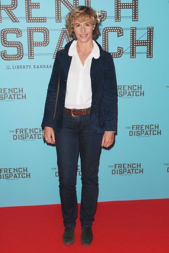Cécile de France à l'avant-première du film «The French Dispatch» à Paris le 24 octobre 2021