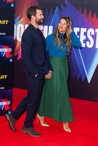 Jamie Dornan et Amelia Warner à l&#039;avant-première du film «Belfast» à Londres le 12 octobre 2021
