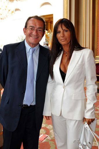 Jean-Pierre Pernaut et Nathalie Marquay lors d'un événement au Palais de l'Elysée en 2008