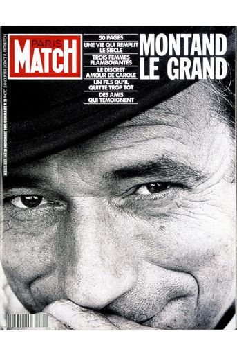 La mort d'Yves Montand, en couverture du Paris Match n°2217, daté du 21 novembre 1991.
