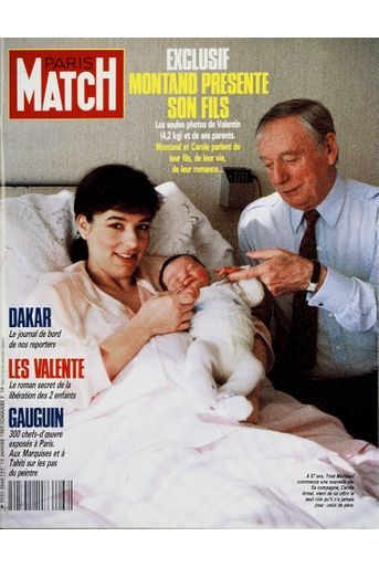 La naissance de Valentin en couverture de Paris Match n°2068, daté du 12 janvier 1989.