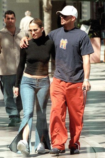 Jennifer Lopez et son ex-mari Cris Judd à Santa Monica en 2002