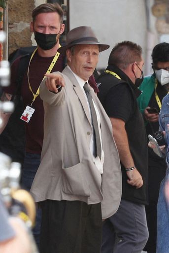 Mads Mikkelsen sur le tournage d&#039;«Indiana Jones» le 7 octobre 2021 en Sicile. 