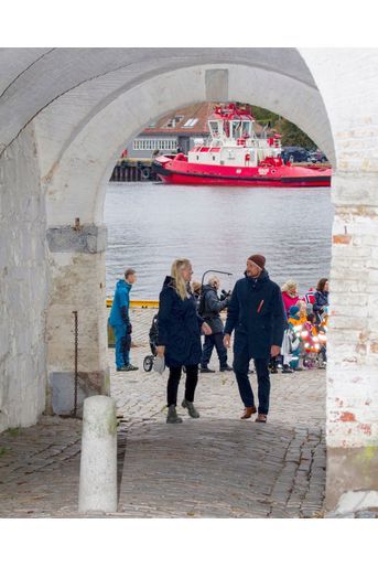 La princesse Mette-Marit et le prince Haakon de Norvège en visite dans le comté de Viken, le 30 septembre 2021