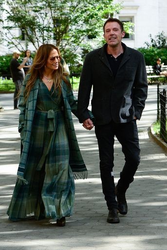 Jennifer Lopez et Ben Affleck le 26 septembre 2021 à New York. 