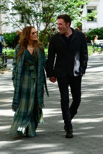Jennifer Lopez et Ben Affleck le 26 septembre 2021 à New York. 