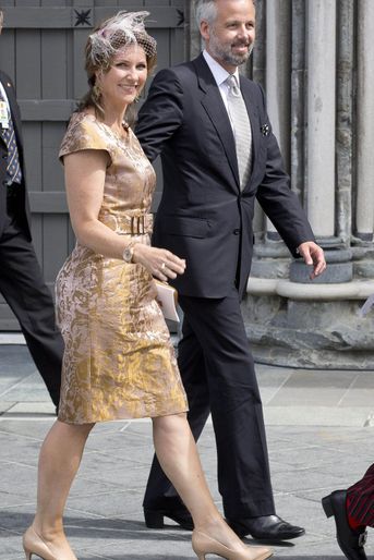 La princesse Märtha Louise de Norvège et son mari Ari Behn lors du jubilé des 25 ans de règne du roi Harald V, le 23 juin 2016, leur dernière apparition ensemble avant l'annonce, en août, de leur séparation 