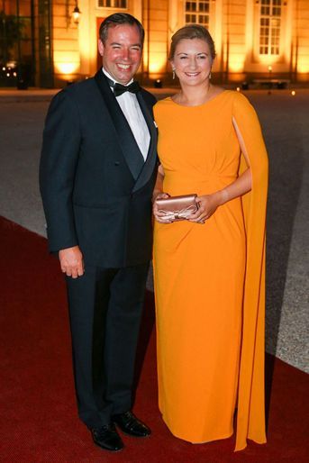 Le grand-duc héritier Guillaume et la princesse Stéphanie de Luxembourg, à Vienne le 4 septembre 2021