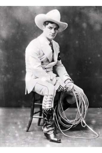 Tom Mix, le cow-boy star du cinéma muet dans les années 1920.