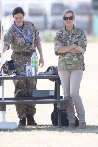 La comtesse Sophie de Wessex sur la base de la Royal Air Force Wittering à Peterborough, le 7 septembre 2021
