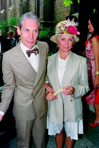 Charlie Watts et sa femme Shirley Ann Shepherd, en 1992.