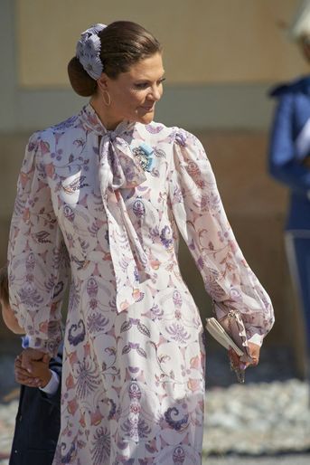 Les fleurs de cheveux de la princesse Victoria de Suède, le 14 août 2021