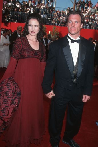 Andie MacDowell et Paul Qualley aux Oscars en 1995