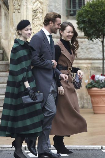 Beatrice Borromeo (avec Pierre Casiraghi et Alexandra de Hanovre) à la fête nationale de Monaco en novembre 2019