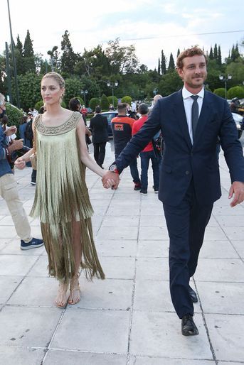 Beatrice Borromeo et Pierre Casiraghi au défilé Dior à Athènes en juin 2021