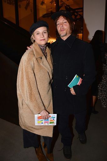 Diane Kruger et Norman Reedus lors d&#039;une exposition à New York en novembre 2018
