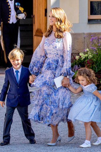 La princesse Madeleine de Suède dans une robe à volants Zimmerman, le 14 août 2021