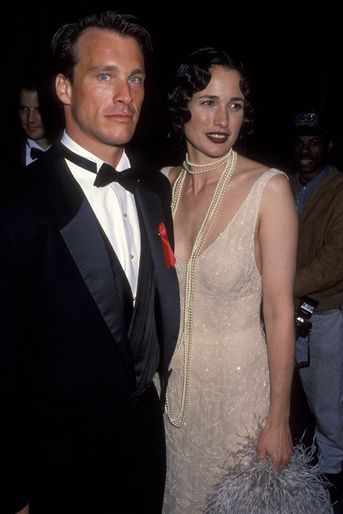 Paul Qualley et Andie MacDowell aux Oscars en 1993