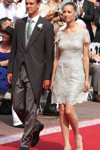 Pierre Casiraghi et Beatrice Borromeo au mariage du prince Albert II de Monaco et de Charlene Wittstock en juillet 2011