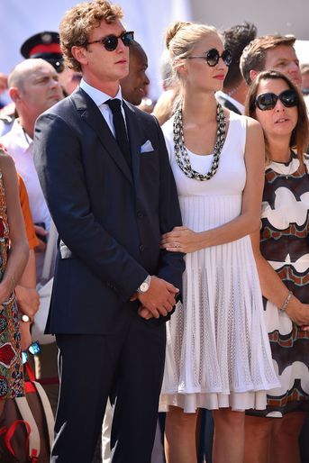 Pierre Casiraghi et Beatrice Borromeo au dixième anniversaire de l&#039;accession au trône du prince Albert II de Monaco en juillet 2015
