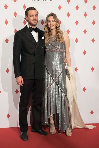 Pierre Casiraghi et Beatrice Borromeo lors d&#039;un dîner donné par le designer Charles Kaisin au Casino de Monte-Carlo en avril 2017