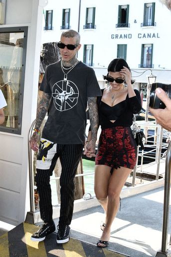 Travis Barker et Kourtney Kardashian à Venise le 29 août 2021