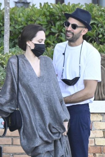 Angelina Jolie et JR à Venise le 30 juillet 2021