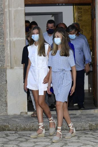Les princesses Leonor et Sofia d'Espagne à Escorca sur l'île de Majorque, le 4 août 2021