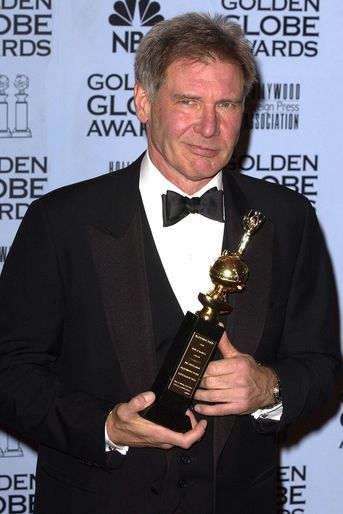Harrison Ford aux Golden Globes à Los Angeles en janvier 2002