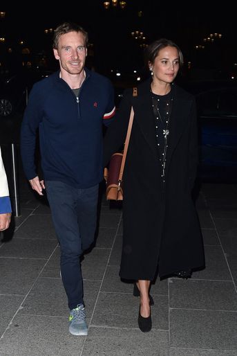 Michael Fassbender et Alicia Vikander à Paris en octobre 2018