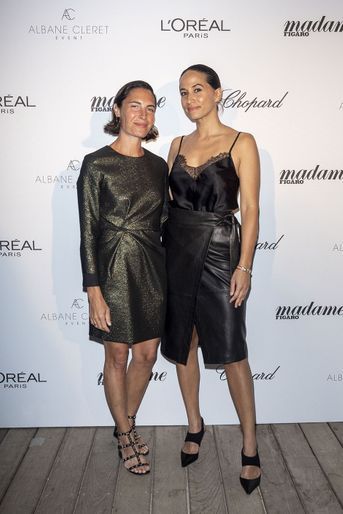 Alessandra Sublet et Axelle Francine au dîner organisé par le magazine «Madame Figaro» lors du 74e Festival de Cannes le 14 juillet 2021