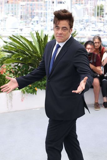 Benicio del Toro au photocall du film «The French Dispatch» lors du 74e Festival de Cannes le 13 juillet 2021