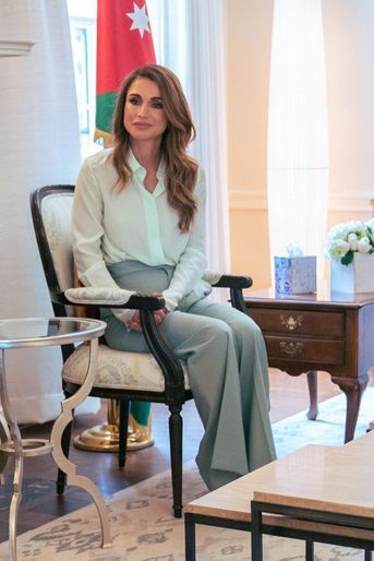La reine Rania de Jordanie à Washington, le 21 juillet 2021