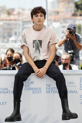Timothée Chalamet au photocall du film «The French Dispatch» lors du 74e Festival de Cannes le 13 juillet 2021