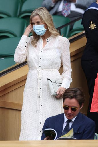 La comtesse Sophie de Wessex au tournoi de Wimbledon à Londres, le 8 juillet 2021