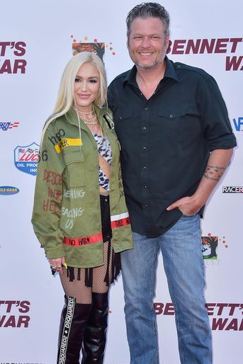 Gwen Stefani et Blake Shelton à la première du film «Bennett's War» à Burbank en août 2019