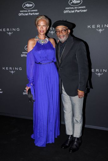 Spike Lee et son épouse Tonya Lewis Lee (bijoux Boucheron) au dîner Kering «Women In Motion» en marge du 74ème Festival de Cannes le 11 juillet 2021