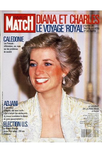 Diana à Paris. Couverture du Paris Match n°2060 du 17 novembre 1988.