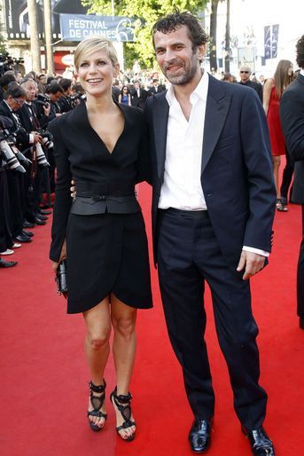 Marina Foïs (avec Eric Lartigau) au Festival de Cannes en 2010 pour la montée des marches du film «Fair Game»