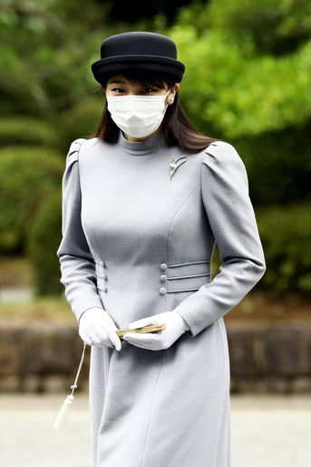 La princesse Mako du Japon le 16 juin 2021 à Hachioji, lors d'une cérémonie au cimetière impérial Musashi 