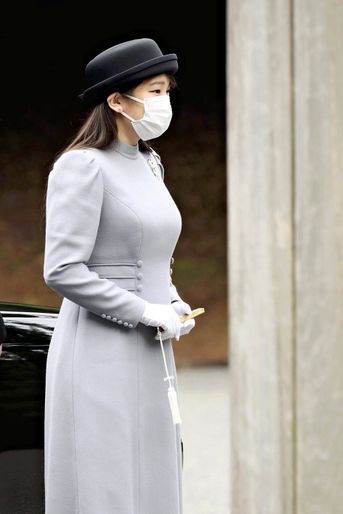 La princesse Mako du Japon le 16 juin 2021, lors d'une cérémonie au cimetière impérial Musashi à Hachioji, 
