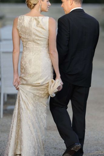 La princesse Charlène et le prince Albert II de Monaco, le 4 septembre 2011, lors d'un bal à Leeds