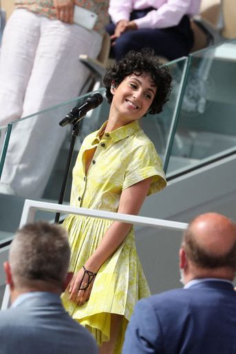 Barbara Pravi à Roland-Garros le 12 juin 2021