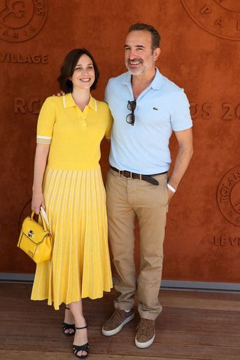 Nathalie Péchalat et Jean Dujardin à Roland-Garros le 13 juin 2021